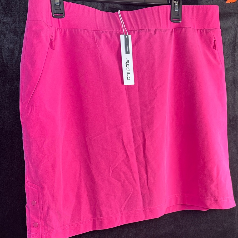 Chico's Vibrant Pink Mini Skirt - Picture 2 of 12